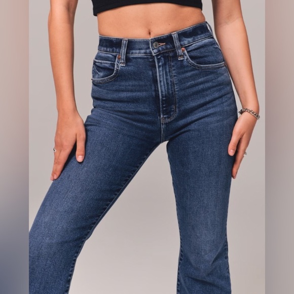 Abercrombie & Fitch Jeans Women's Size 29/8 Long The Flare Ultra High Rise Denim - Picture 5 of 15